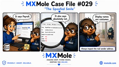 MXMole Case Files Case File #029: The Spoofed Smile