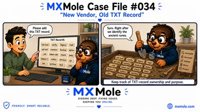 MXMole Case Files Case File #034: New Vendor, Old TXT Record