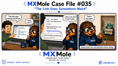 MXMole Case Files Case File #035: The Link Goes Somewhere Weird
