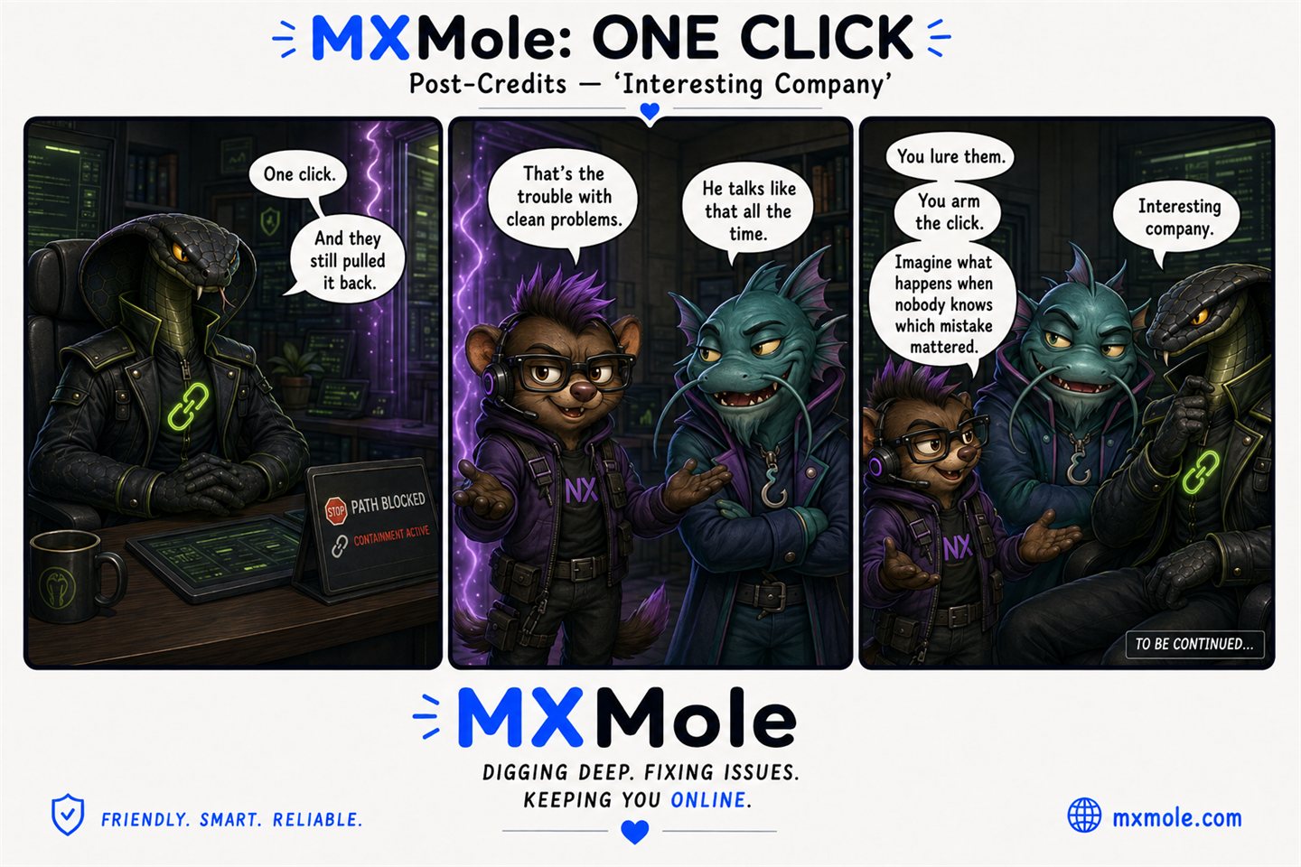 MXMole One Click: Cipher Cobra Post-Credits: Interesting Company