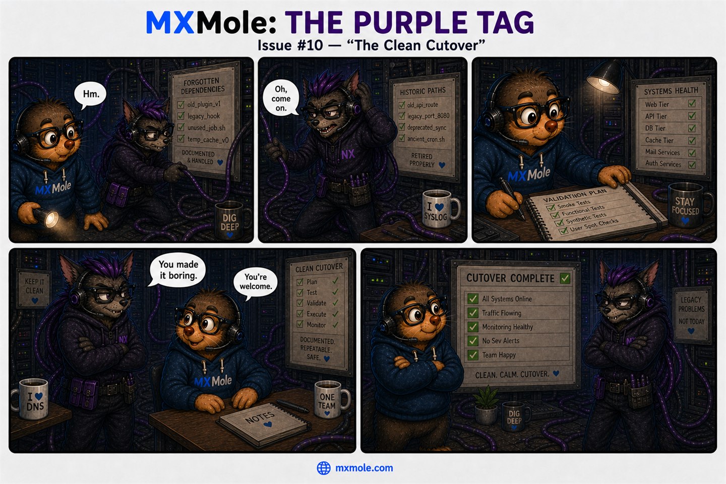 MXMole The Purple Tag Issue #010: The Clean Cutover